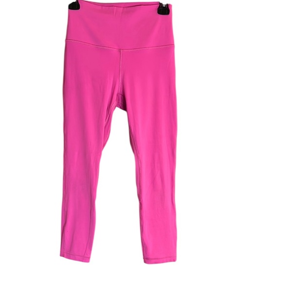 Lululemon Athletica Align High Rise Crop Sonic Pink Leggings - Picture 1 of 9